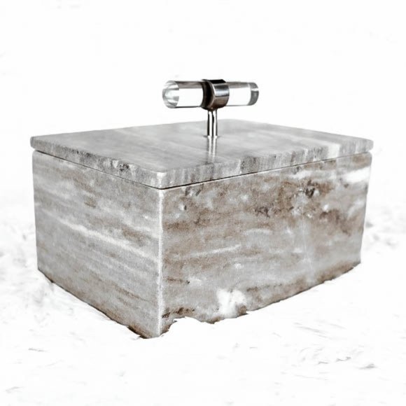 Tahari Other - Tahari Gray & Silver Marble Storage Desk Organizer